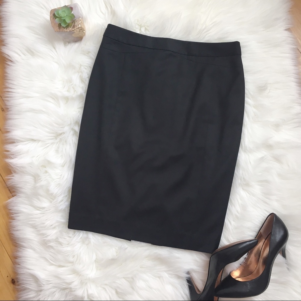 Black Pencil Skirt w Buttons by Ted Baker London